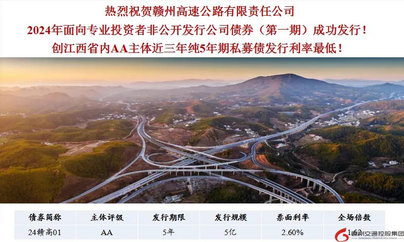喜報(bào)！贛州交控集團(tuán)接連在資本市場(chǎng)發(fā)行債券成功！